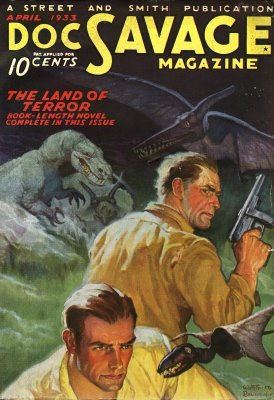 Doc Savage 1933 - Dinosaur Pulp Cover