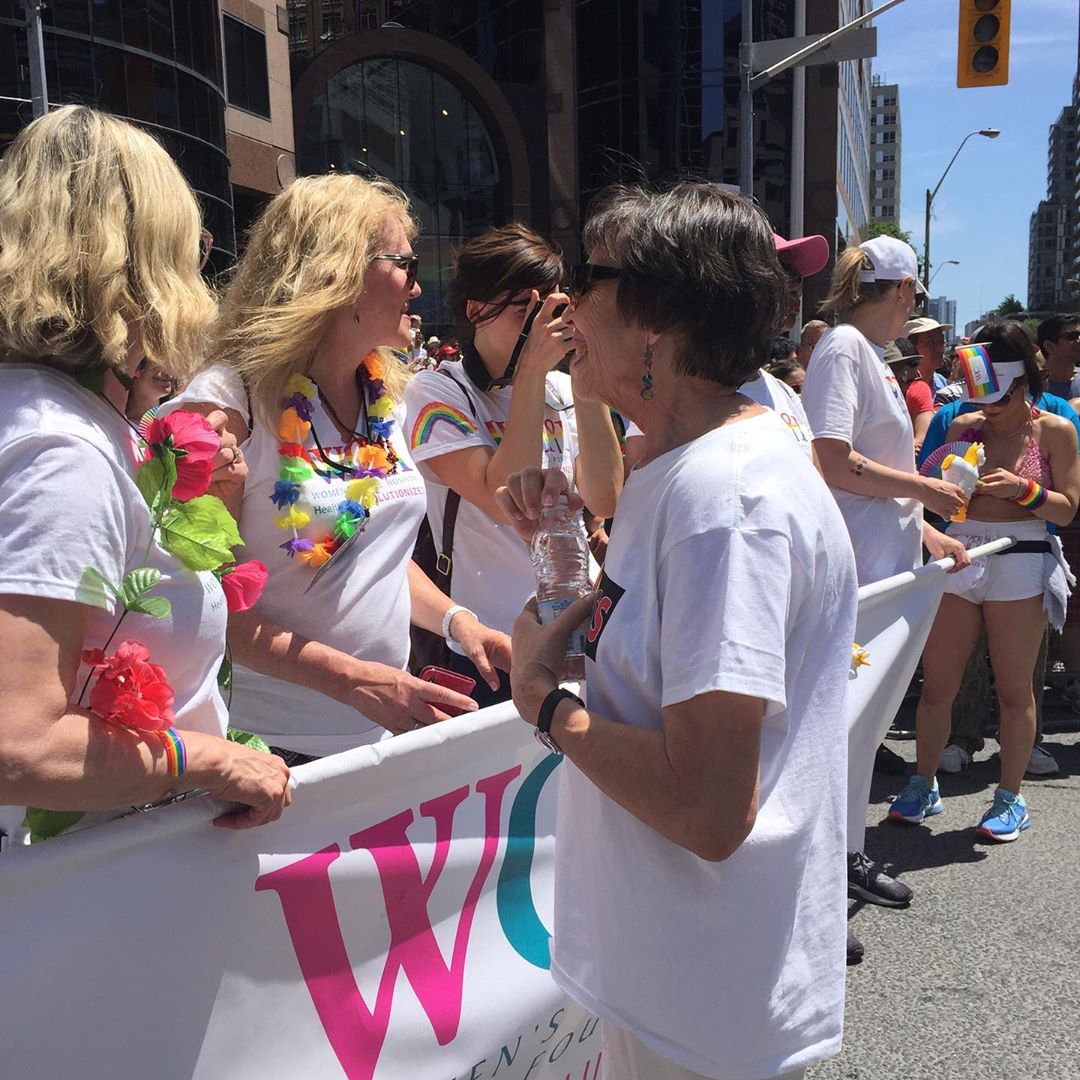 Eeeeee! That’s Sharon of Sharon Lois and Brahm!! I’m not crying YOU’RE crying! #pridetoronto #skinnerco