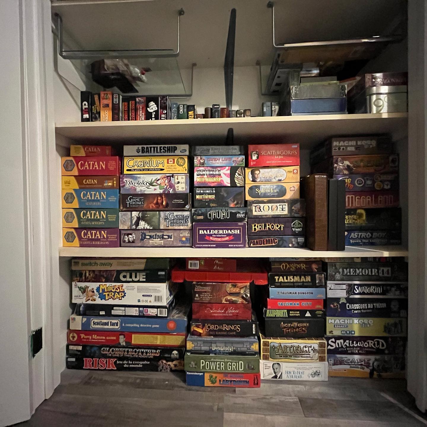 Renovation Update: The board game closet has been restored
